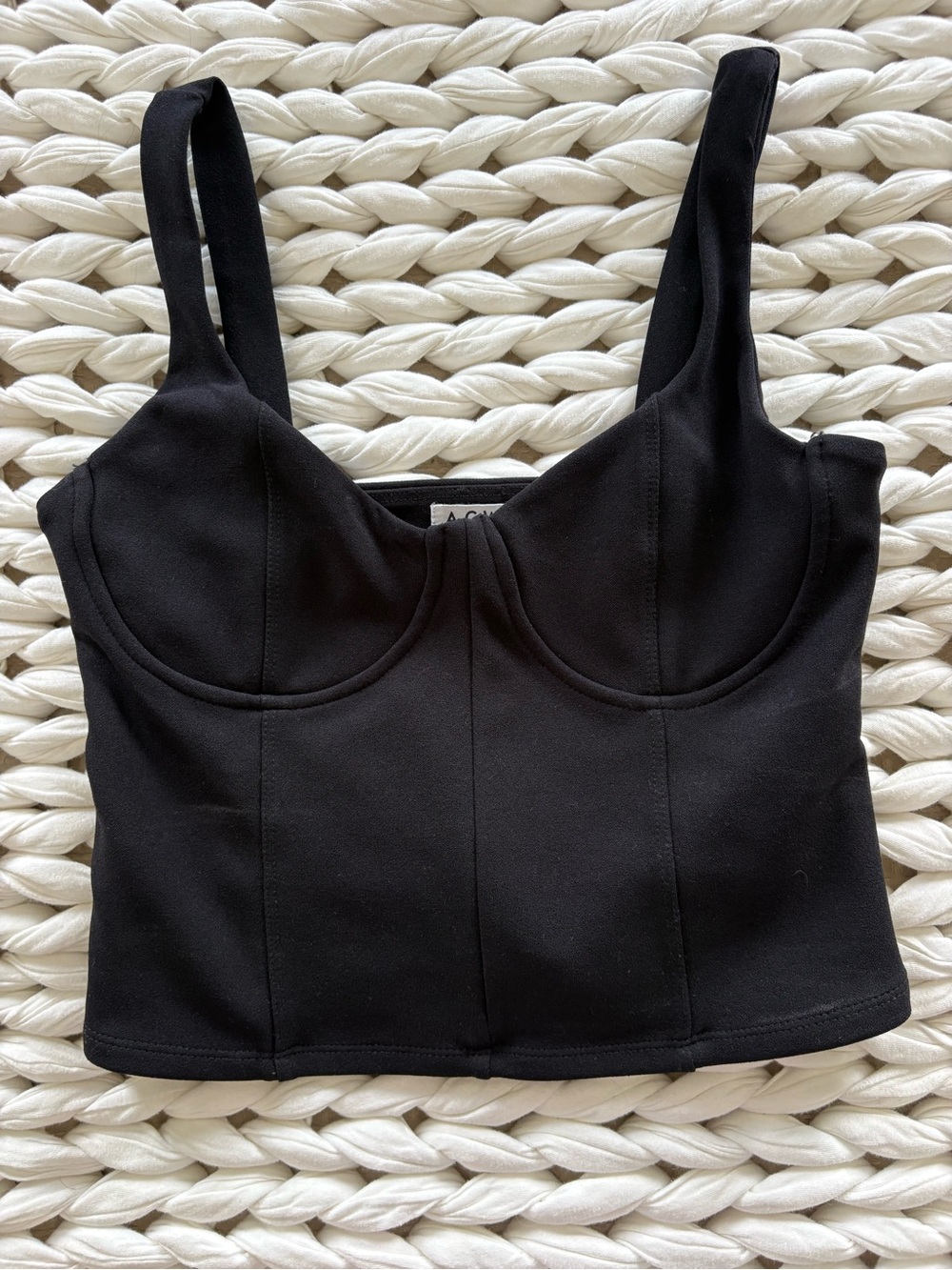 Black Bustier Crop Top